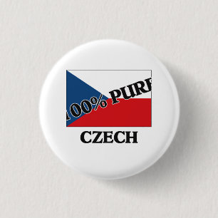 100 % TSJECHIË RONDE BUTTON 3,2 CM