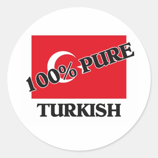 100 % TURKISH RONDE STICKER (Voorkant)