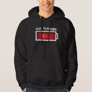 100 % Turkse vlag Hoodie