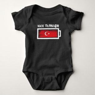 100 % Turkse vlag Romper