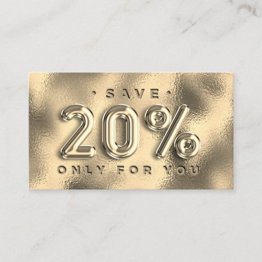 100 TUSSENVOEGSEL QRCODE 20%OFF Douane Logo Goud G Visitekaartje (Voorkant)