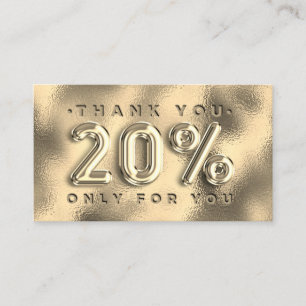 100 TUSSENVOEGSEL QRCODE 20%OFF Logo Goud Dank u Visitekaartje