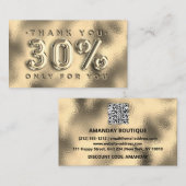 100 TUSSENVOEGSEL QRCODE 30%OFF Logo Goud Dank u Visitekaartje (Voorkant / Achterkant)