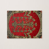 [100] Twee gouden nieren met een levensboom Legpuzzel (Horizontaal)