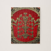 [100] Twee gouden nieren met een levensboom Legpuzzel (Verticaal)