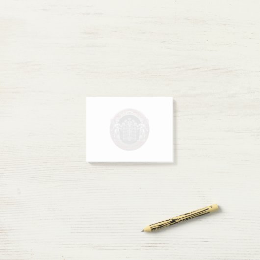 [100] Twee zilveren Ninurtas met levensboom Post-it® Notes (Op bureau)