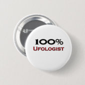 100 % ufoloog ronde button 5,7 cm (Voorkant /achterkant)