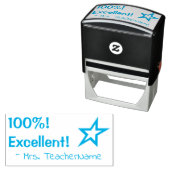 "100%! Uitstekend!" + de naam van de douaneinstruc Zelfinktende Stempel (In situ)