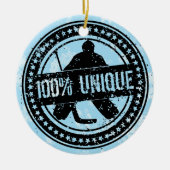 100% unieke Hockey Goalie-kerstversiering Keramisch Ornament (Voorkant)