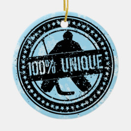 100% unieke Hockey Goalie-kerstversiering Keramisch Ornament