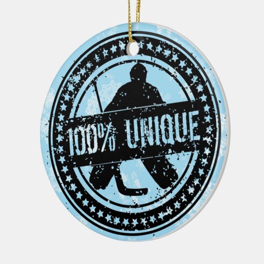 100% unieke Hockey Goalie-kerstversiering Keramisch Ornament (Links)