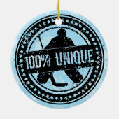 100% unieke Hockey Goalie-kerstversiering Keramisch Ornament (Achterkant)