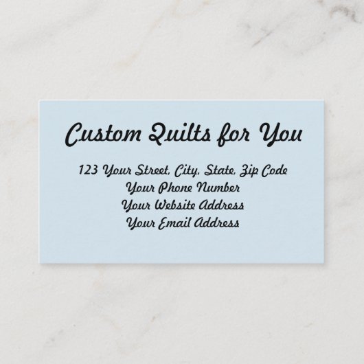 100 unieke Visitekaartjes voor Quilt Design (Achterkant)