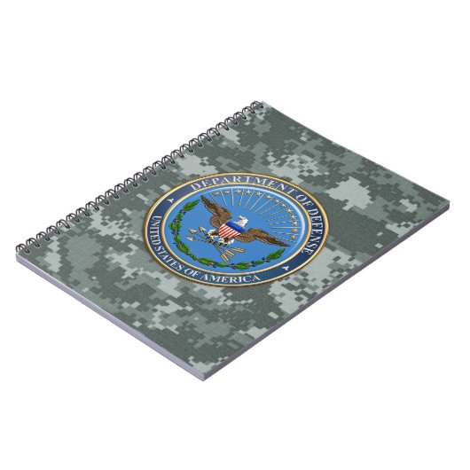 [100] US Ministerie van Defensie (DOD) Embleem [3D Notitieboek (Linkerzijde)