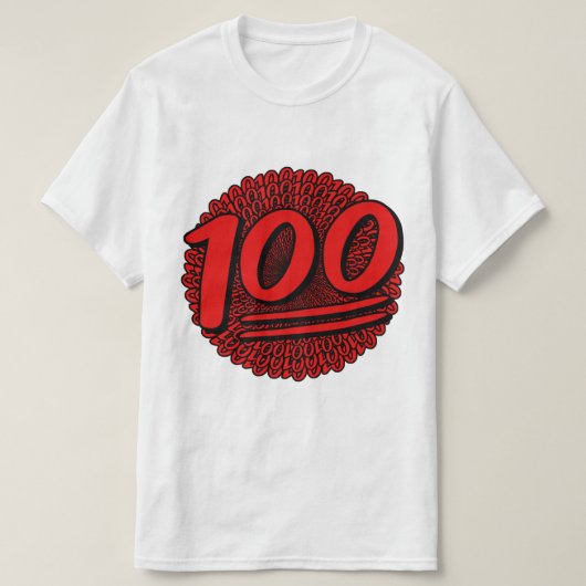 100 van de 100 voor 100 t-shirt (Design voorkant)