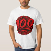 100 van de 100 voor 100 t-shirt (Voorkant)