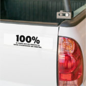 100% van de mensen die statistieken gebruiken, zij bumpersticker (Op Truck)