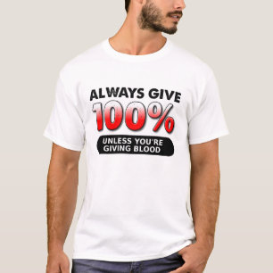 100 % van het bloed Funny T-shirt