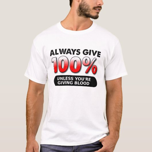 100 % van het bloed Funny T-shirt (Voorkant)