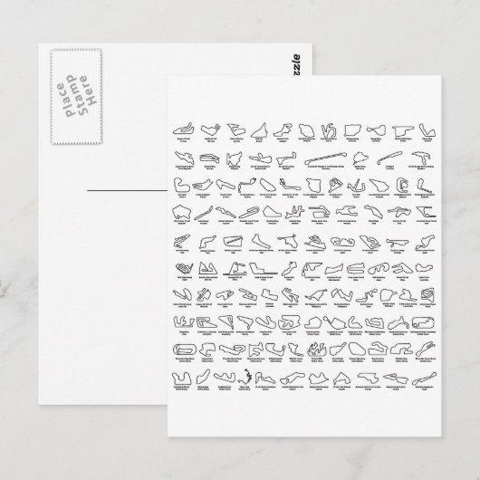 100 van 's werelds beste racks briefkaart (Voorkant / Achterkant)