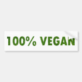 100% Vegan Bumpersticker (Voorkant)