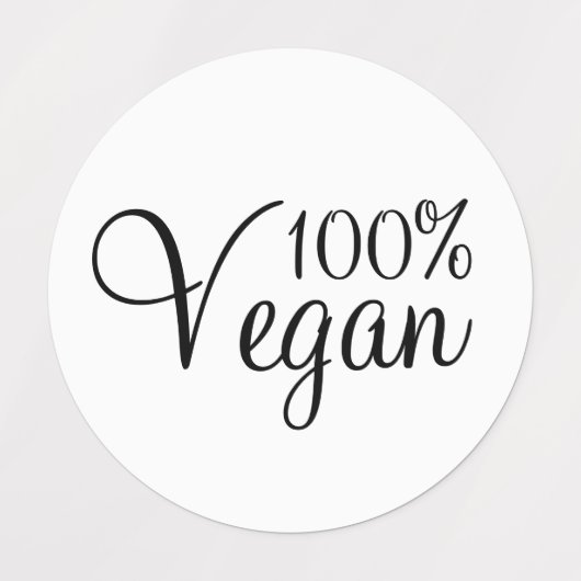 100% Vegan Labels (Design 2)