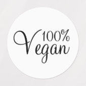 100% Vegan Labels (Design 1)