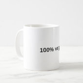 100% vegan mok (Voorkant links)