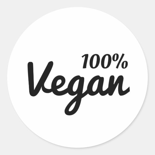 100% Vegan Oval Stickers (Voorkant)