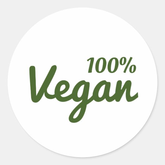 100% Vegan Oval Stickers (Voorkant)