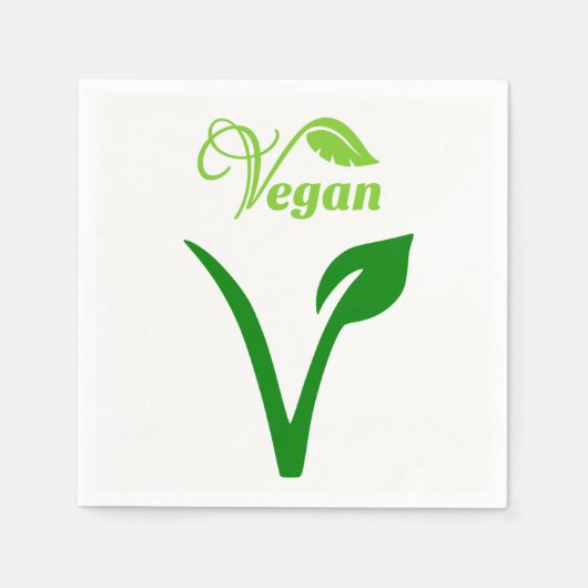 100% Vegan Paper Napkins Servet (Voorkant)