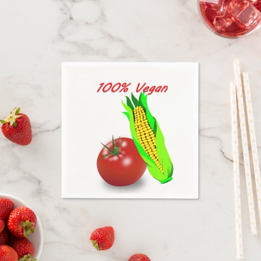 100% Vegan Paper Napkins Servet (Insitu)