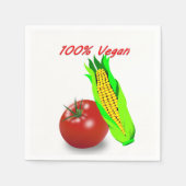 100% Vegan Paper Napkins Servet (Voorkant)