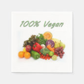 100% Vegan Paper Napkins Servet (Voorkant)