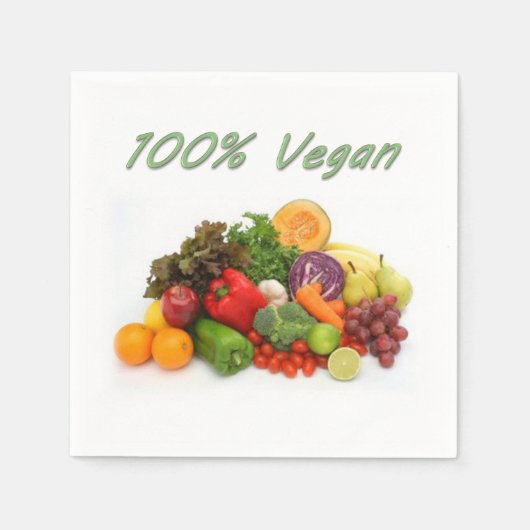 100% Vegan Paper Napkins Servet (Voorkant)