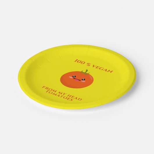 100% Vegan Papieren Bordje (Gekanteld)