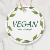 100% Vegan Plant based Business Hang Label Sjabloo (Voorkant)