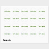100% Vegan Ronde Sticker (Vel)