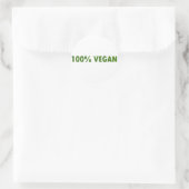 100% Vegan Ronde Sticker (Tas)