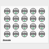 100% VEGAN RONDE STICKER (Vel)