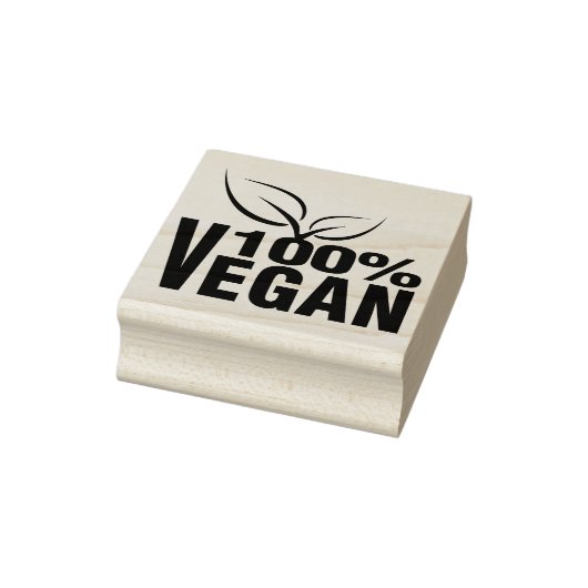 100% Vegan, Simple Rubberstempel (Stempel)