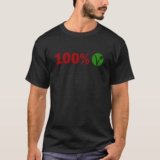 100 Vegan Slogan T-shirt (Voorkant)