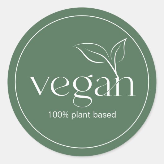 100% Vegan Sticker (Voorkant)