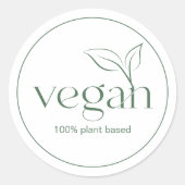 100% Vegan Sticker (Voorkant)
