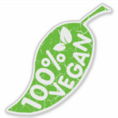 100% Vegan, Sticker (Voorkant)