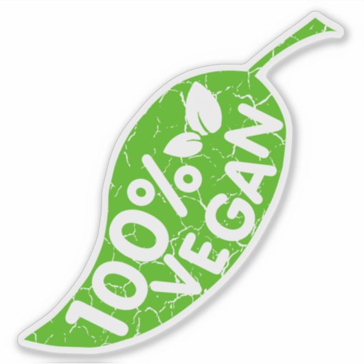 100% Vegan, Sticker (Voorkant)