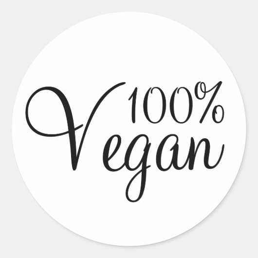 100% Vegan Sticker (Voorkant)