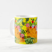 100% Vegan Wortelen Erwten Gele Mok (Voorkant links)