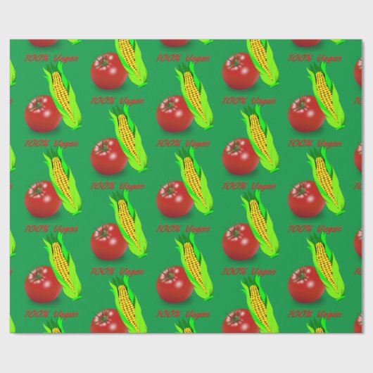 100% Vegan Wrapping Paper Cadeaupapier (Vlak)