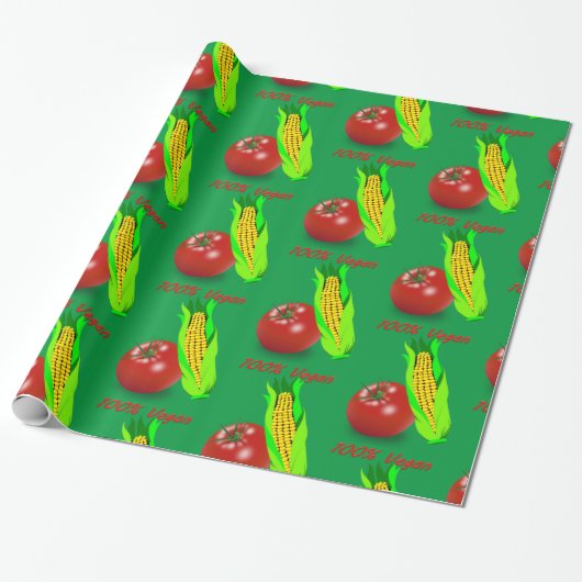 100% Vegan Wrapping Paper Cadeaupapier (Uitgerold)